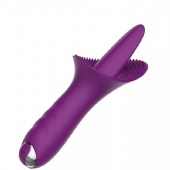 Rechargeable 10 vibration Clitoris Stimulating Vibrating Vagina Tongue Masturbator Oral Tongue Clit Vibrator