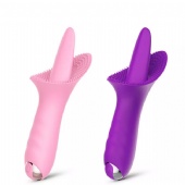 Rechargeable 10 vibration Clitoris Stimulating Vibrating Vagina Tongue Masturbator Oral Tongue Clit Vibrator